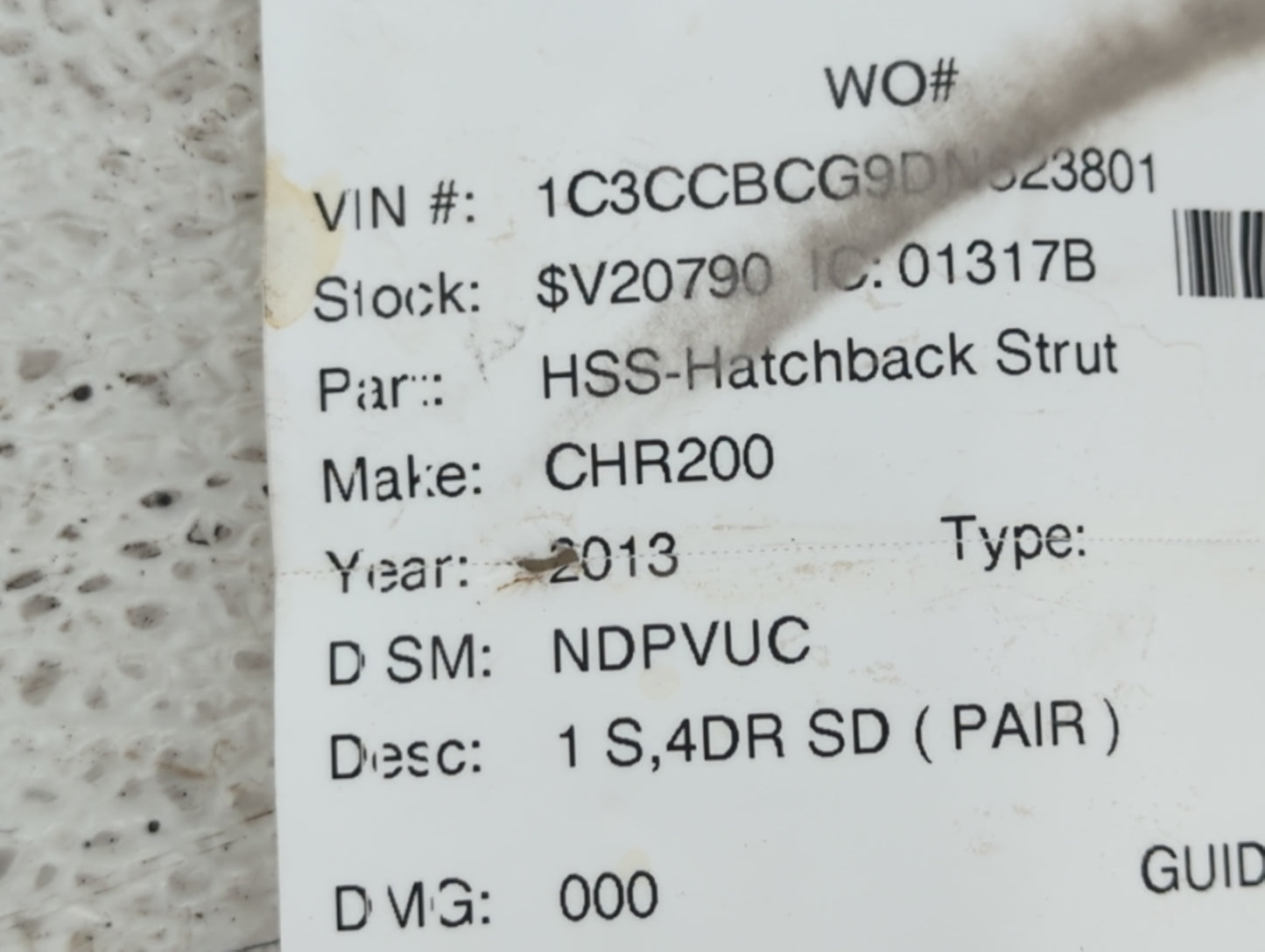 2011-2014 Chrysler 200 Spare Donut Tire Wheel Rim Oem