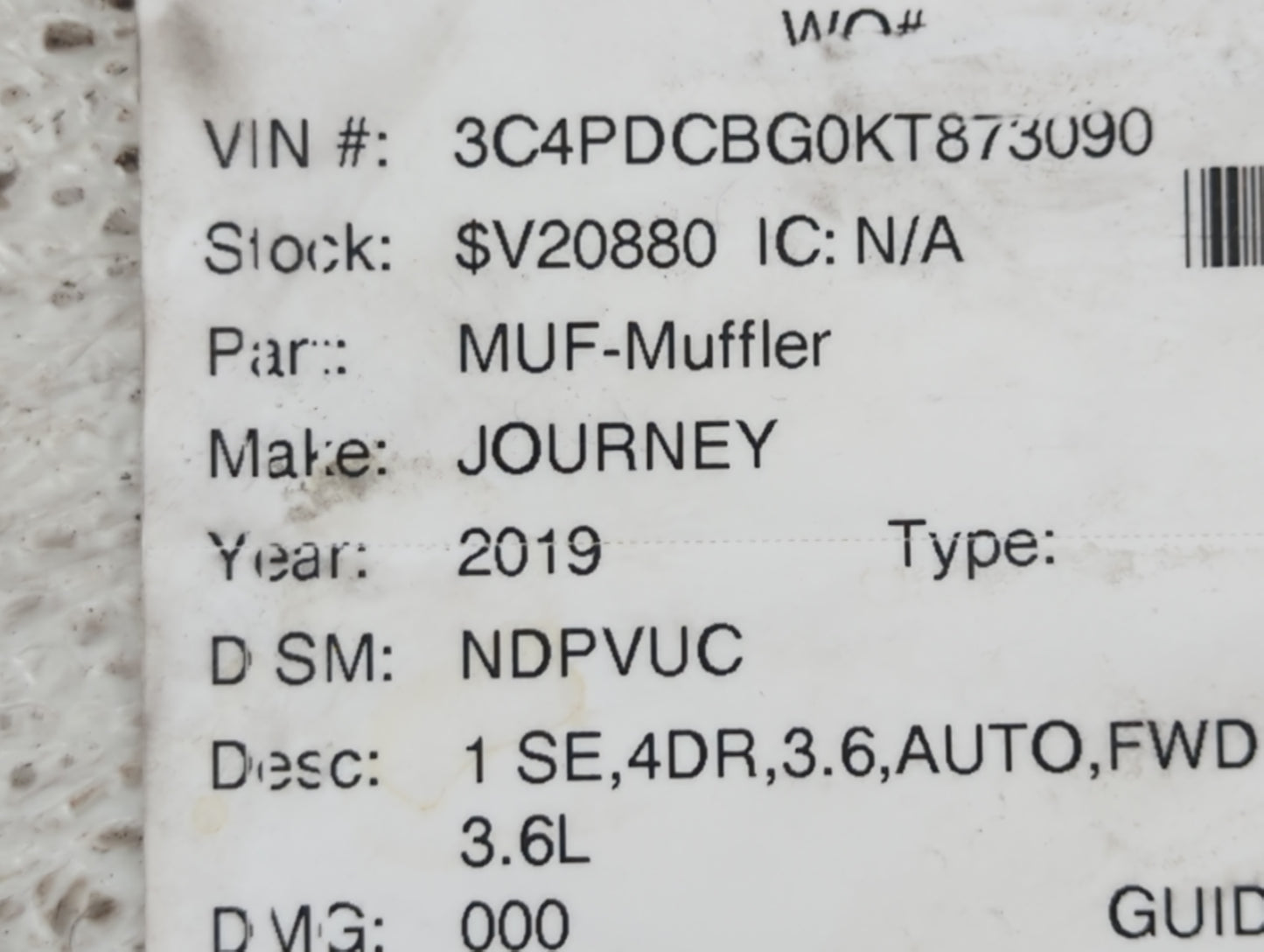 2009-2020 Dodge Journey Spare Donut Tire Wheel Rim Oem