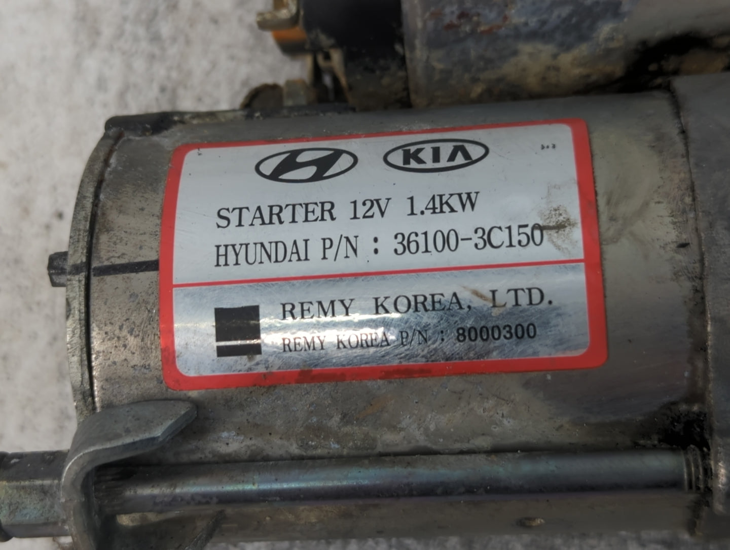 2011 Kia Sorento Car Starter Motor Solenoid OEM P/N:36100-3C150 Fits OEM Used Auto Parts - Oemusedautoparts1.com