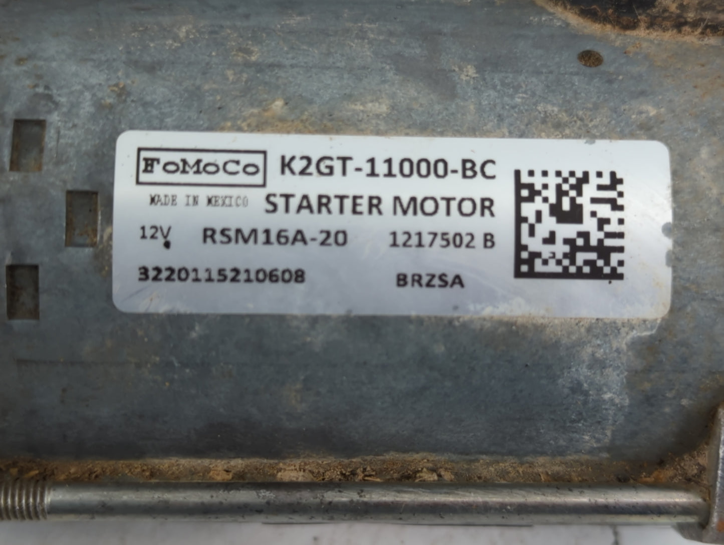 2022 Ford Maverick Car Starter Motor Solenoid OEM P/N:K2GT-11000-BC Fits OEM Used Auto Parts - Oemusedautoparts1.com