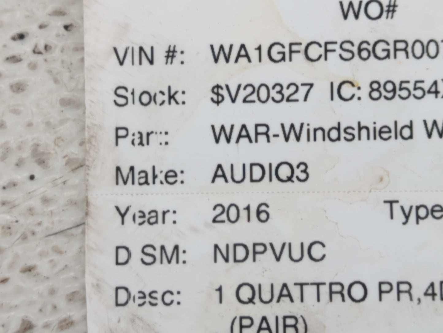 2015-2016 Audi Q3 Spare Donut Tire Wheel Rim Oem