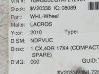 2010-2016 Buick Lacrosse Spare Donut Tire Wheel Rim Oem