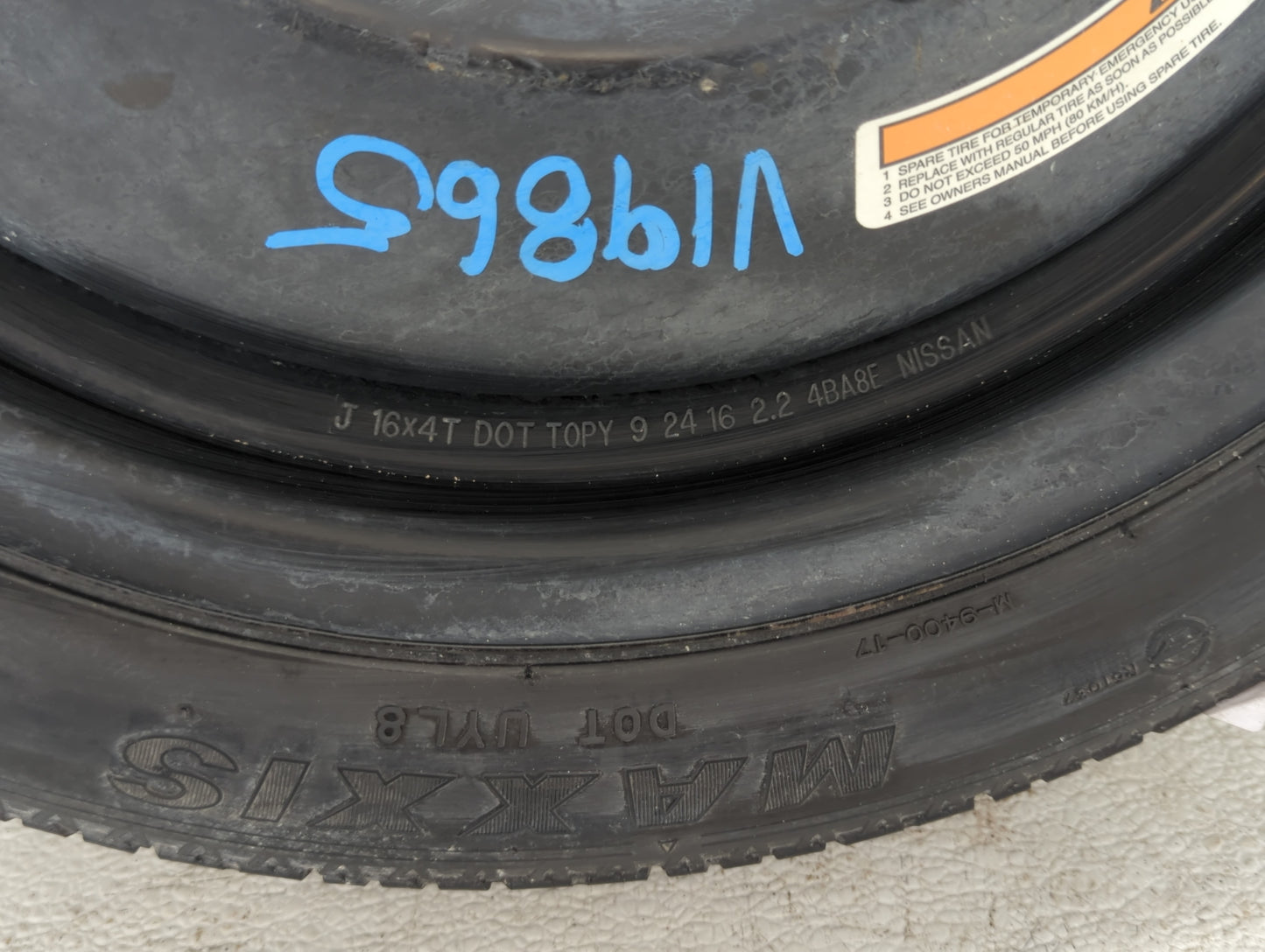 2002-2022 Nissan Altima Spare Donut Tire Wheel Rim Oem