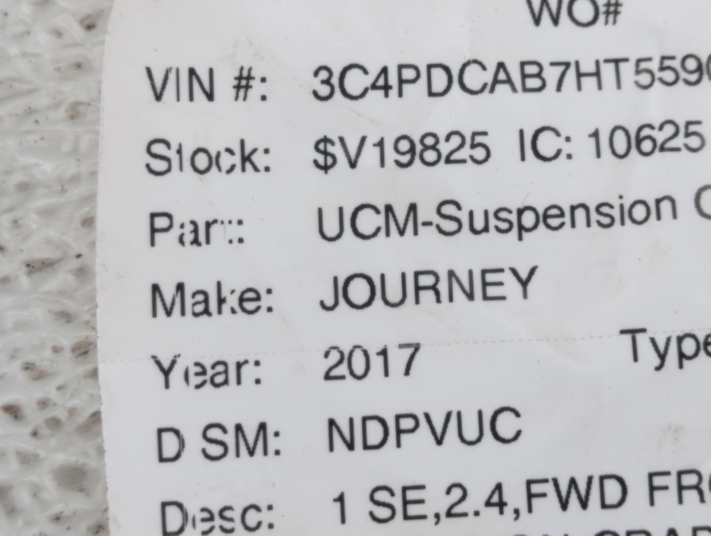 2009-2020 Dodge Journey Spare Donut Tire Wheel Rim Oem