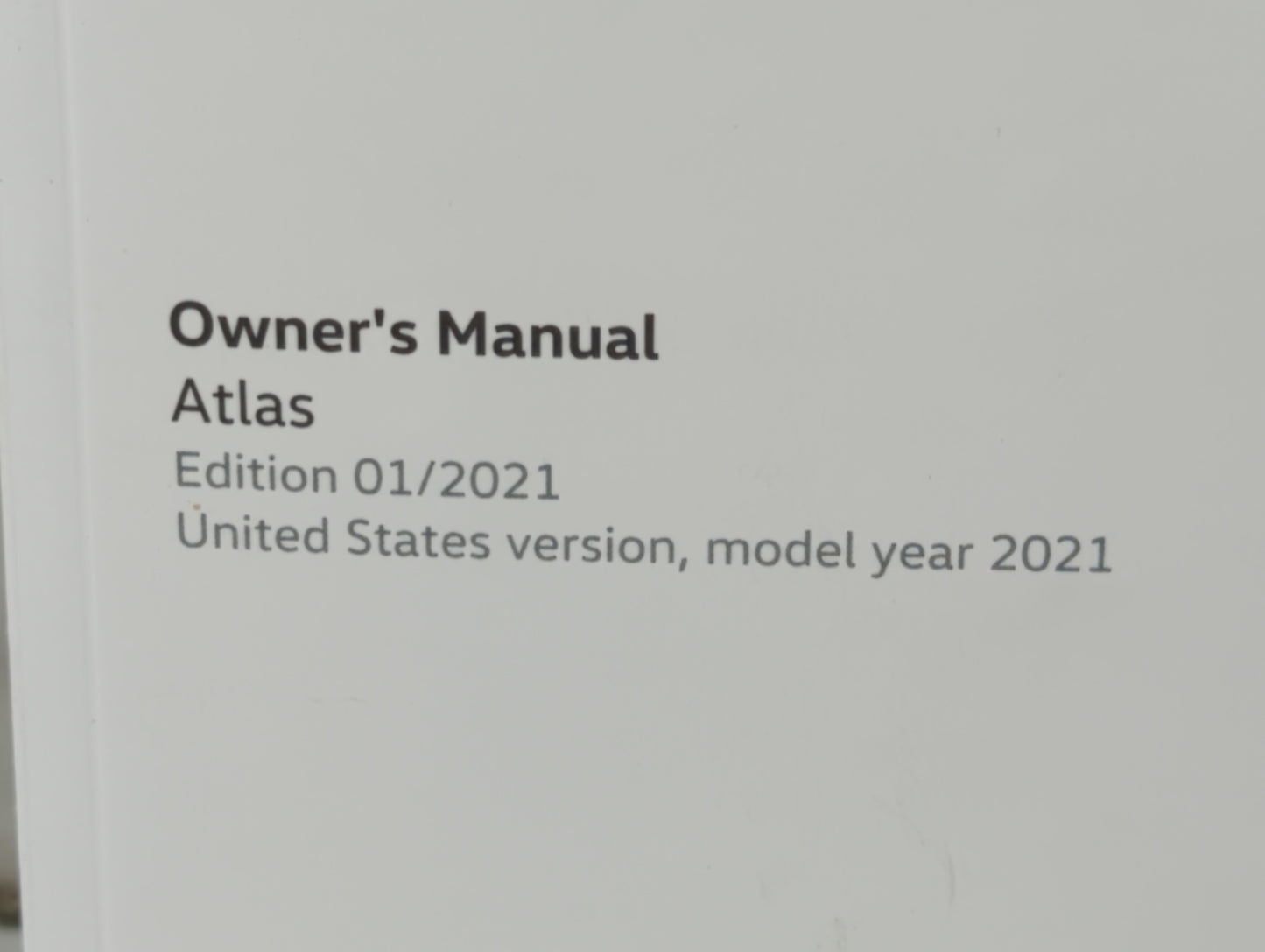 2021 Volkswagen Atlas Owners Manual Book Guide P/N:3CN012723SG OEM Used Auto Parts