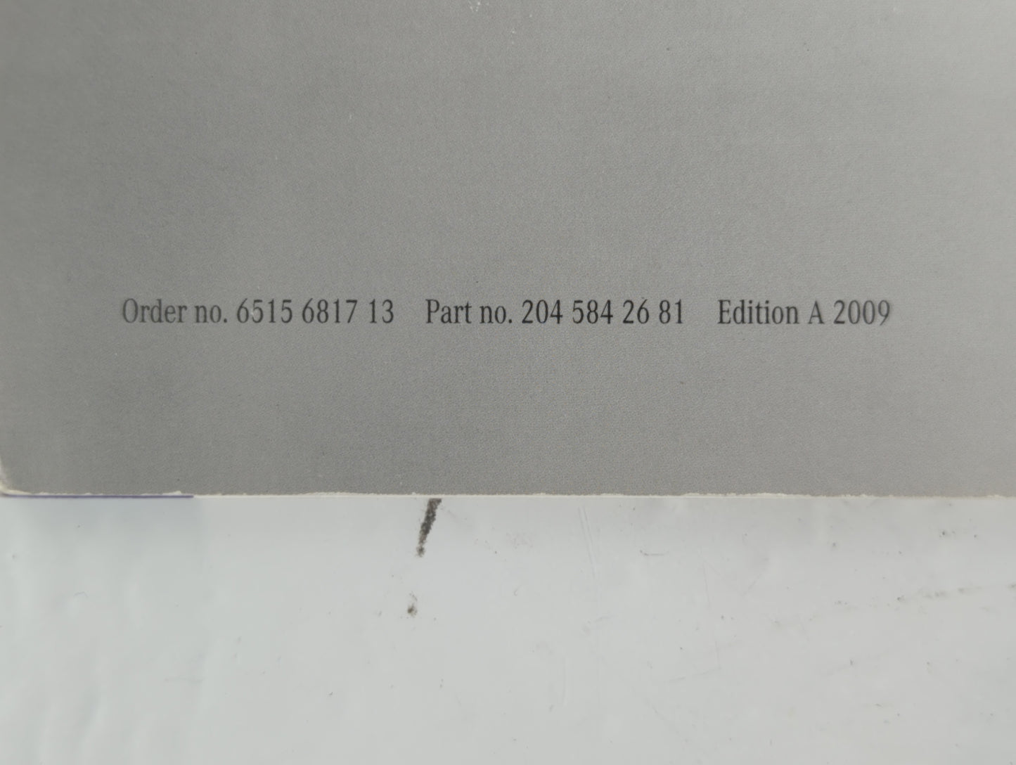 2009 Mercedes-Benz C300 Owners Manual Book Guide P/N:204 584 26 81 OEM Used Auto Parts