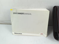 2016 Kia Sedona Owners Manual Book Guide P/N:GA9O-EU54B OEM Used Auto Parts