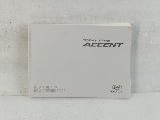 2015 Hyundai Accent Owners Manual Book Guide P/N:F1R0-EU52F OEM Used Auto Parts