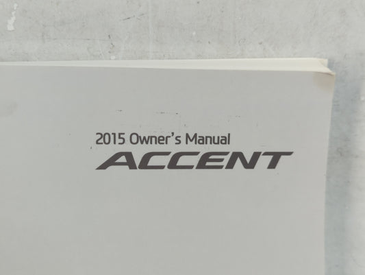 2015 Hyundai Accent Owners Manual Book Guide P/N:F1R0-EU52F OEM Used Auto Parts