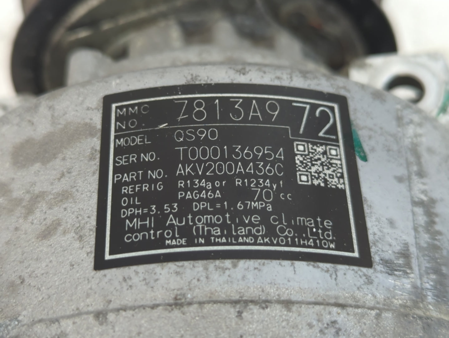 2022 Mitsubishi Outlander Sport Air Conditioning A/c Ac Compressor Oem - Oemusedautoparts1.com