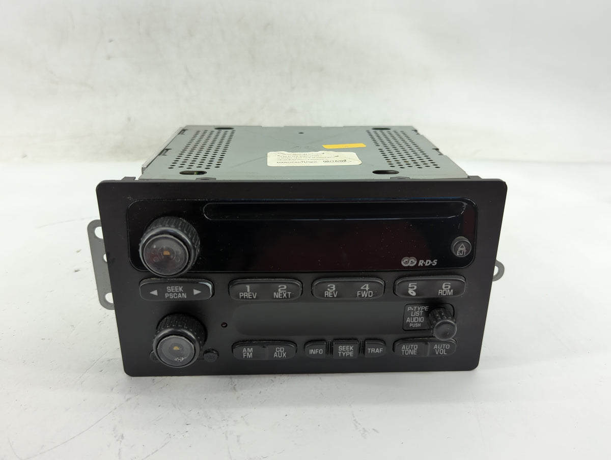 2002 Chevrolet Blazer S10/jimmy S15 Radio AM FM Cd Player Receiver Replacement P/N:15091316 Fits Fits 2003 OEM Used Auto Par