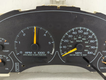 0 Chevrolet Blazer S10/jimmy S15 Instrument Cluster Speedometer Gauges Fits Fits 200 OEM Used Auto Parts