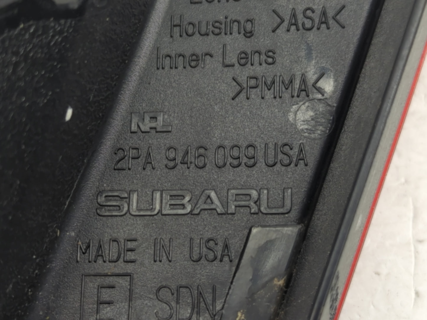 Tail Lights 2014 SUBARU LEGACY/ OUTBACK LEGACY - Oemusedautoparts1.com