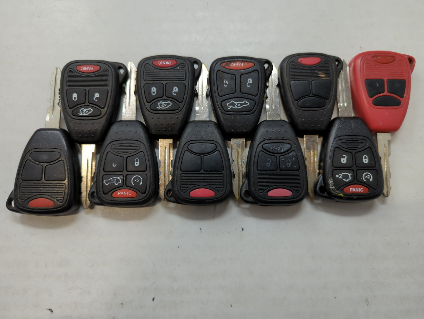 Lot of 10 Aftermarket Dodge/chrysler/jeep/ram Keyless Entry Remote Fob - Oemusedautoparts1.com