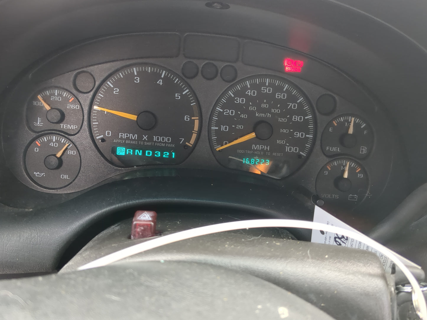 2000 Chevrolet S10/s15/sonoma Instrument Cluster Speedometer Gauges Miles:168K Fits Fits 2001 2002 2003 OEM Used Auto Parts 
