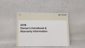 2018 Hyundai Elantra Owners Manual Book Guide OEM Used Auto Parts - Oemusedautoparts1.com