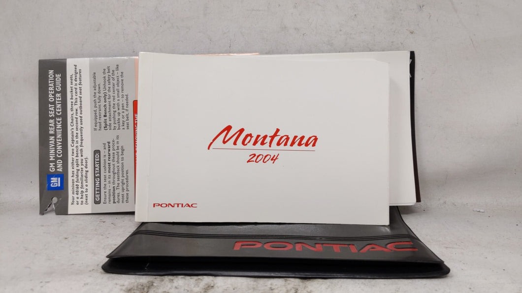 2004 Pontiac Montana Owners Manual Book Guide OEM Used Auto Parts - Oemusedautoparts1.com