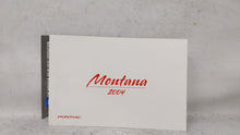 2004 Pontiac Montana Owners Manual Book Guide OEM Used Auto Parts - Oemusedautoparts1.com