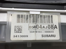 2013 Subaru Legacy Instrument Cluster Speedometer Gauges P/N:49K MI. PN:85004AJ08A Fits OEM Used Auto Parts - Oemusedautoparts1.com