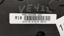 2012-2015 Hyundai Veloster Instrument Cluster Speedometer Gauges P/N:94011-2V330PD5 94001-2V330 Fits 2012 2013 2014 2015 OEM Used Auto Parts - Oemusedautoparts1.com