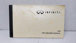 1993 Infiniti G20 Owners Manual Book Guide OEM Used Auto Parts - Oemusedautoparts1.com