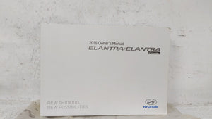 2016 Hyundai Elantra Owners Manual Book Guide OEM Used Auto Parts - Oemusedautoparts1.com