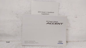 2015 Hyundai Accent Owners Manual Book Guide OEM Used Auto Parts - Oemusedautoparts1.com