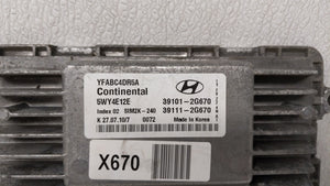 2011 Hyundai Sonata PCM Engine Computer ECU ECM PCU OEM P/N:39101-2G670,39111-2G670,39101-2G660,39111-2G660, 39101-2G670 Fits OEM Used Auto Parts