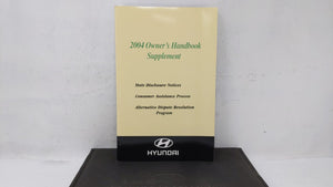 2004 Hyundai Sonata Owners Manual Book Guide OEM Used Auto Parts - Oemusedautoparts1.com