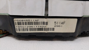 2011-2014 Dodge Avenger Instrument Cluster Speedometer Gauges P/N:P56046511AH,P56046511AF,P56046513AF P56046511AH Fits OEM Used Auto Parts - Oemusedautoparts1.com