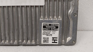 2013-2014 Toyota Avalon PCM Engine Computer ECU ECM PCU OEM P/N:89661-07560 Fits 2013 2014 OEM Used Auto Parts