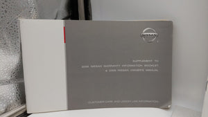 2009 Nissan Versa Owners Manual Book Guide OEM Used Auto Parts - Oemusedautoparts1.com