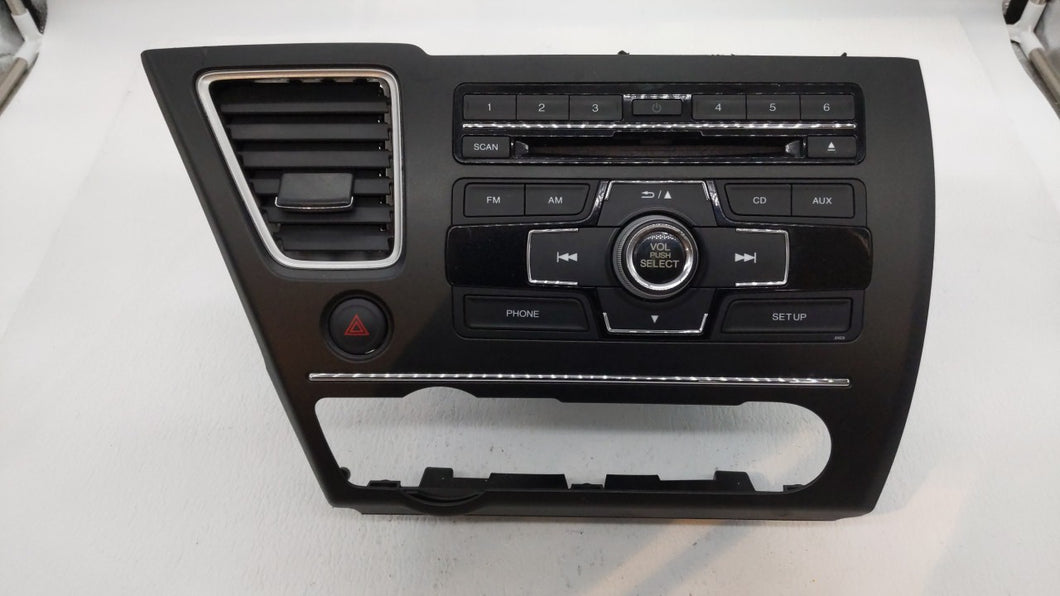 2013-2015 Honda Civic Am Fm Cd Player Radio Receiver 138333 - Oemusedautoparts1.com