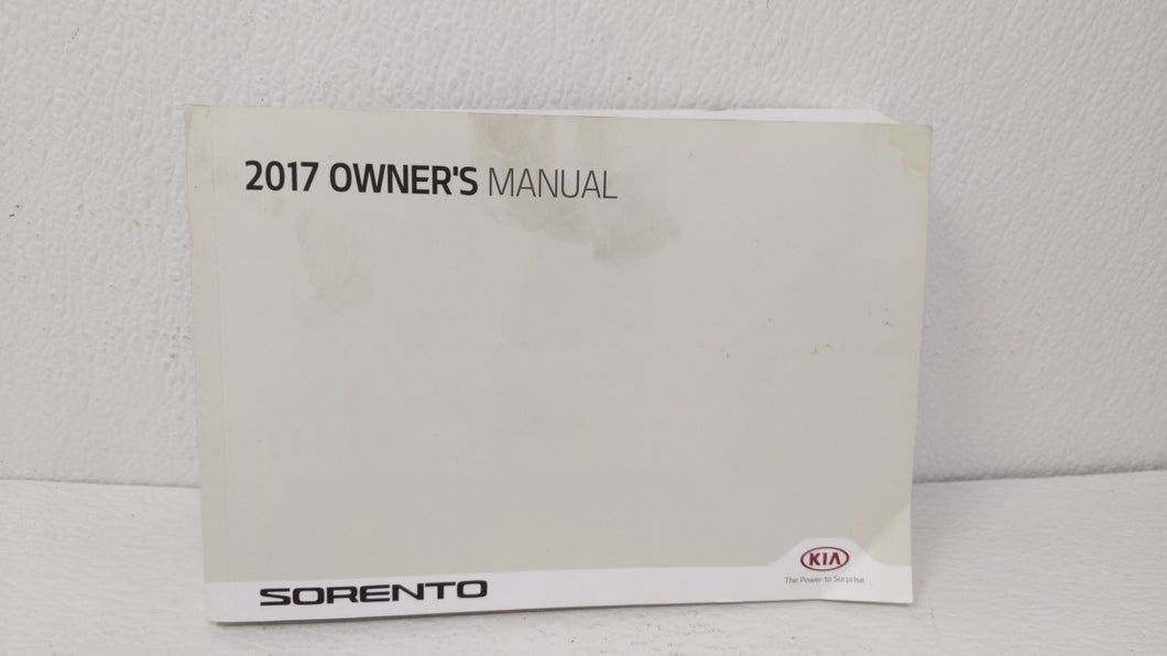 2017 Kia Sorento Owners Manual Book Guide OEM Used Auto Parts - Oemusedautoparts1.com