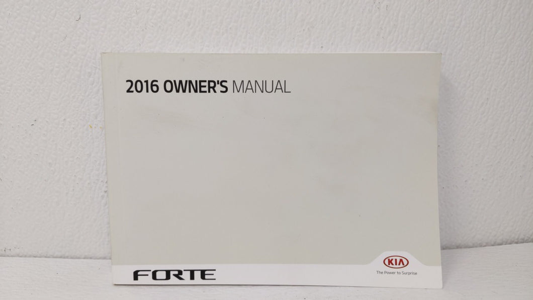 2016 Kia Forte Owners Manual Book Guide OEM Used Auto Parts - Oemusedautoparts1.com