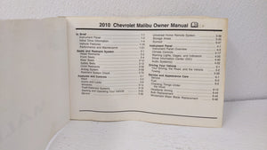 2010 Chevrolet Malibu Owners Manual Book Guide OEM Used Auto Parts - Oemusedautoparts1.com