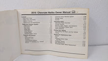 2010 Chevrolet Malibu Owners Manual Book Guide OEM Used Auto Parts - Oemusedautoparts1.com