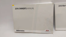 2016 Kia Sedona Owners Manual Book Guide OEM Used Auto Parts - Oemusedautoparts1.com