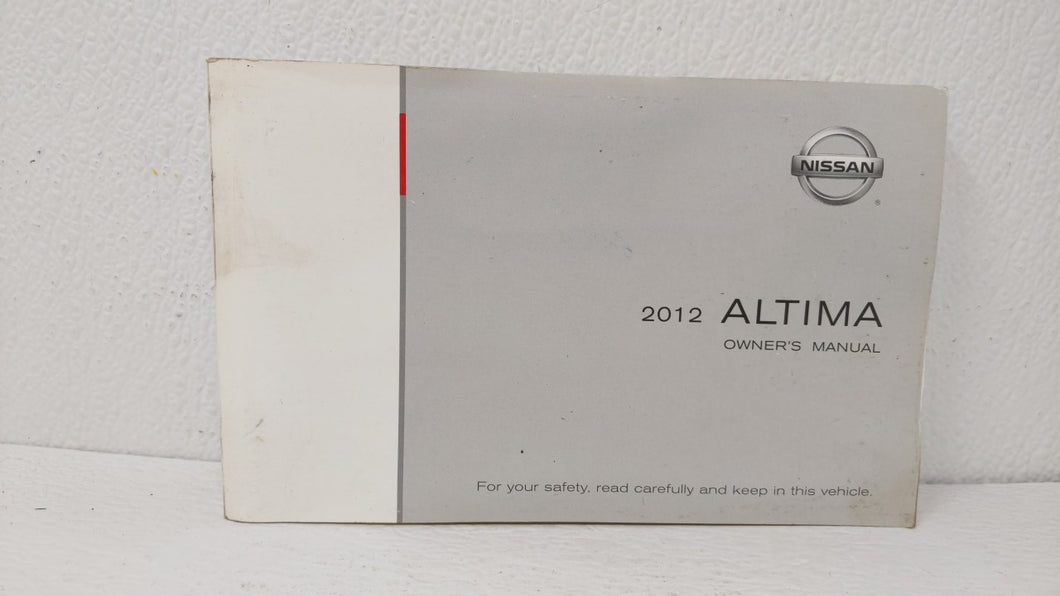 2012 Nissan Altima Owners Manual Book Guide OEM Used Auto Parts - Oemusedautoparts1.com