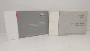 2012 Nissan Altima Owners Manual Book Guide OEM Used Auto Parts - Oemusedautoparts1.com