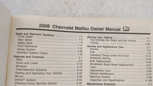 2008 Chevrolet Malibu Owners Manual Book Guide OEM Used Auto Parts - Oemusedautoparts1.com