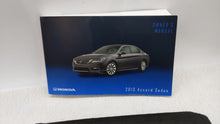 2013 Honda Accord Owners Manual Book Guide OEM Used Auto Parts - Oemusedautoparts1.com