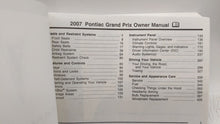 2007 Pontiac Grand Prix Owners Manual Book Guide OEM Used Auto Parts - Oemusedautoparts1.com