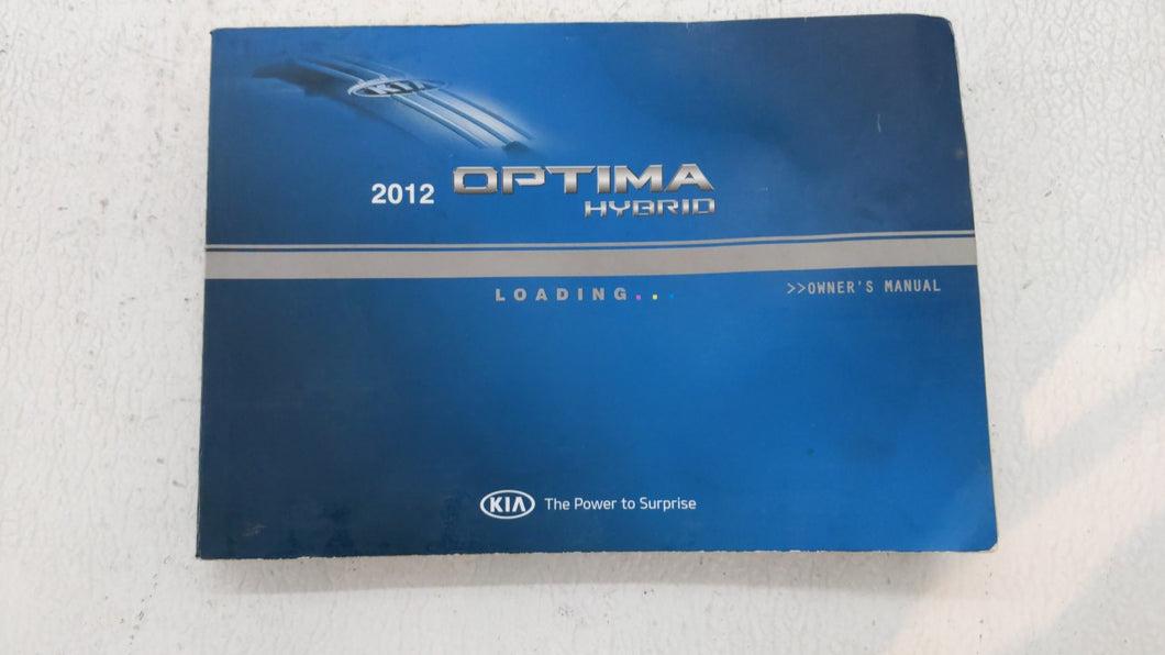 2012 Kia Optima Owners Manual Book Guide OEM Used Auto Parts - Oemusedautoparts1.com