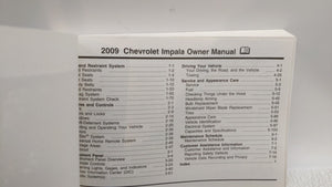 2009 Chevrolet Impala Owners Manual Book Guide OEM Used Auto Parts - Oemusedautoparts1.com