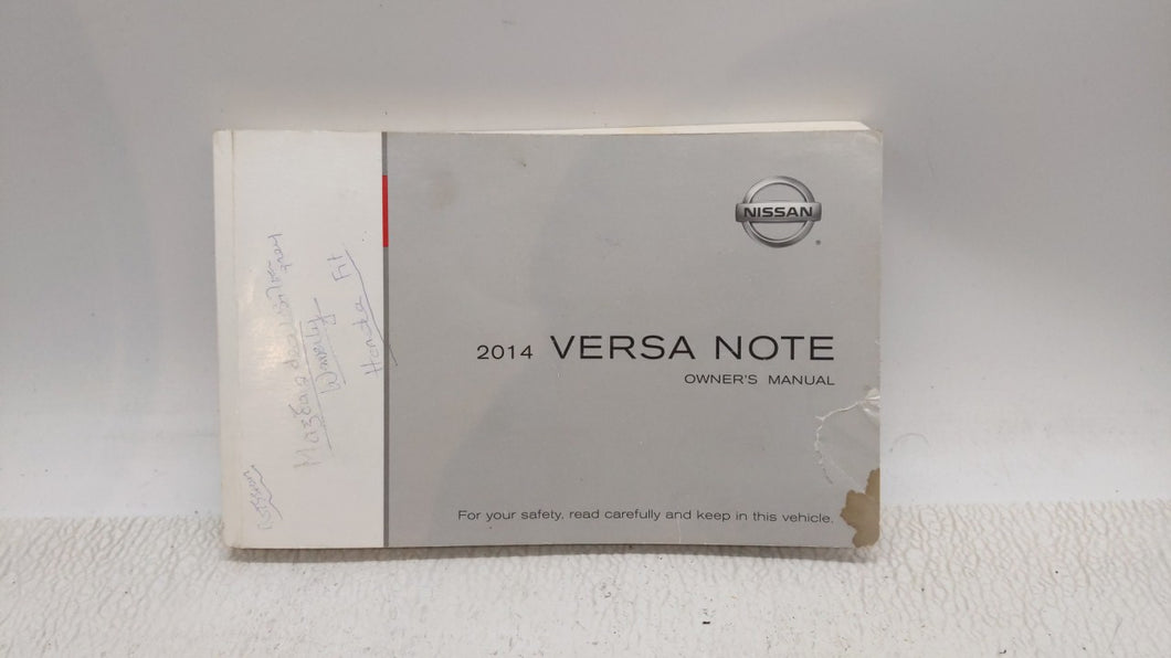 2014 Nissan Versa Note Owners Manual Book Guide OEM Used Auto Parts - Oemusedautoparts1.com