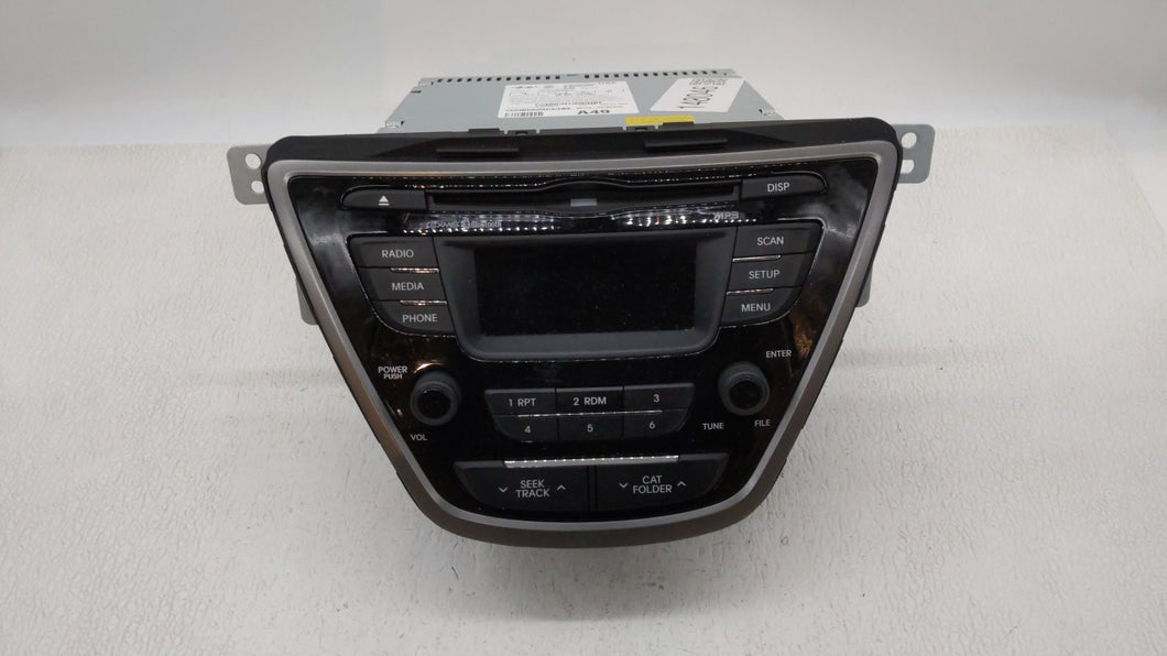 2013 Hyundai Elantra Radio AM FM Cd Player Receiver Replacement P/N:96170-3X165RA5 Fits OEM Used Auto Parts - Oemusedautoparts1.com