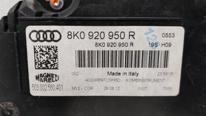 2010-2012 Audi A4 Instrument Cluster Speedometer Gauges P/N:8K0 920 950 R Fits 2010 2011 2012 OEM Used Auto Parts - Oemusedautoparts1.com