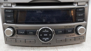 2010-2012 Subaru Legacy Radio AM FM Cd Player Receiver Replacement P/N:86201AJ64A 86201AJ64A Fits 2010 2011 2012 OEM Used Auto Parts - Oemusedautoparts1.com