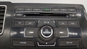 2013 Honda Civic Radio AM FM Cd Player Receiver Replacement P/N:78260-TR0-A130-M1 39100-TR3-A314-M1 Fits OEM Used Auto Parts - Oemusedautoparts1.com